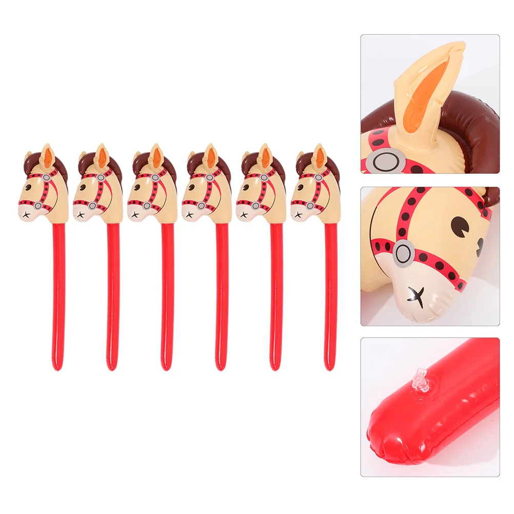 

Inflatable Horse Head Sticks Cowgirl Horse Head Stick Balloon Blow Up Horse A Stick Birthday Western Themed Party Decoration