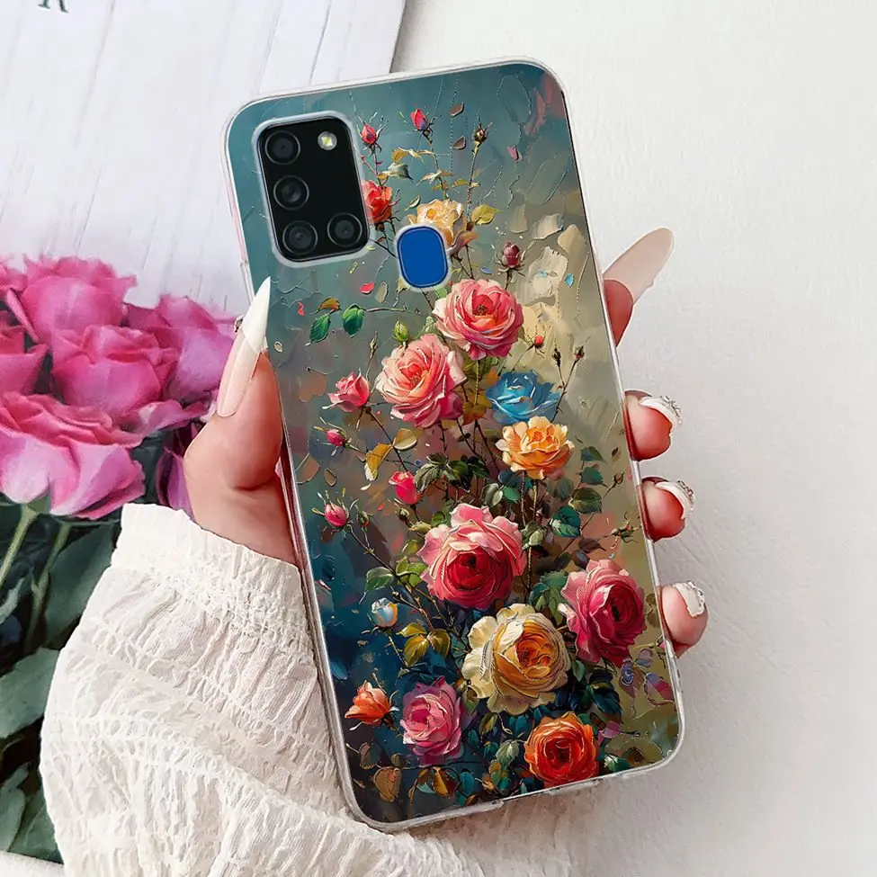 Clear Fashion Luxury Cute Painted Back Phone Case Cover