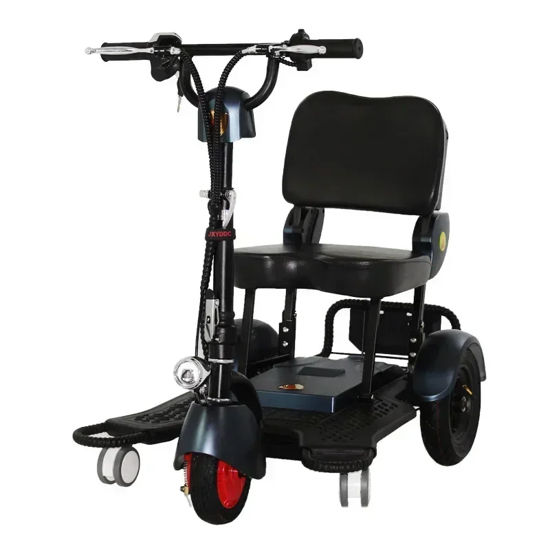 Small folding electric tricycle 300W brushless motor 48V12AH battery elderly adult mobility scooter 3 wheeled electric car