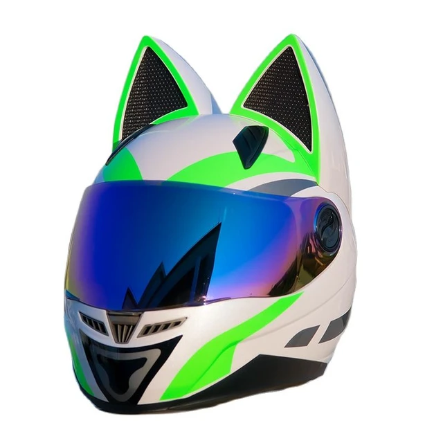 Headgear Seguridad Casco Moto Gato Cool Cara Completa Hombre