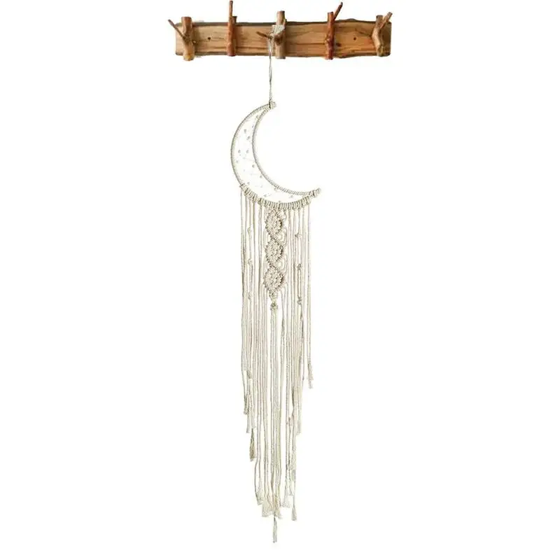 

Innovative Decorative Moon Dream Catcher Tassel Wall Hanging Cotton Weave Tapestry For Home Decoration