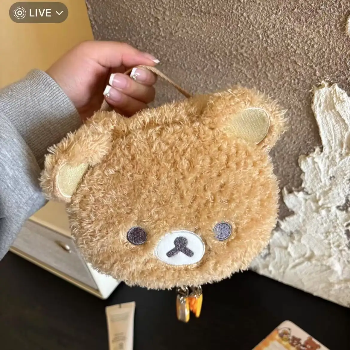 Niedliche Rilakkuma Aufbewahrungstasche, Mini-Kosmetiktasche, tragbare Toilettenartikel-Tasche, unverzichtbar für Reisen, praktisch für Badezimmer, Haushaltsartikel, Geschenk. – Detail 2