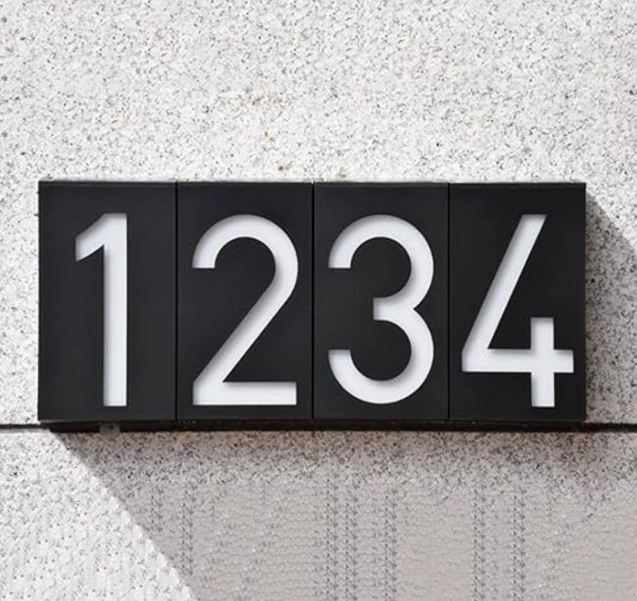 

House Number Solar Powered Doorplate Address,house number outdoor,House Number Solar Led Light,home sign,door number signs