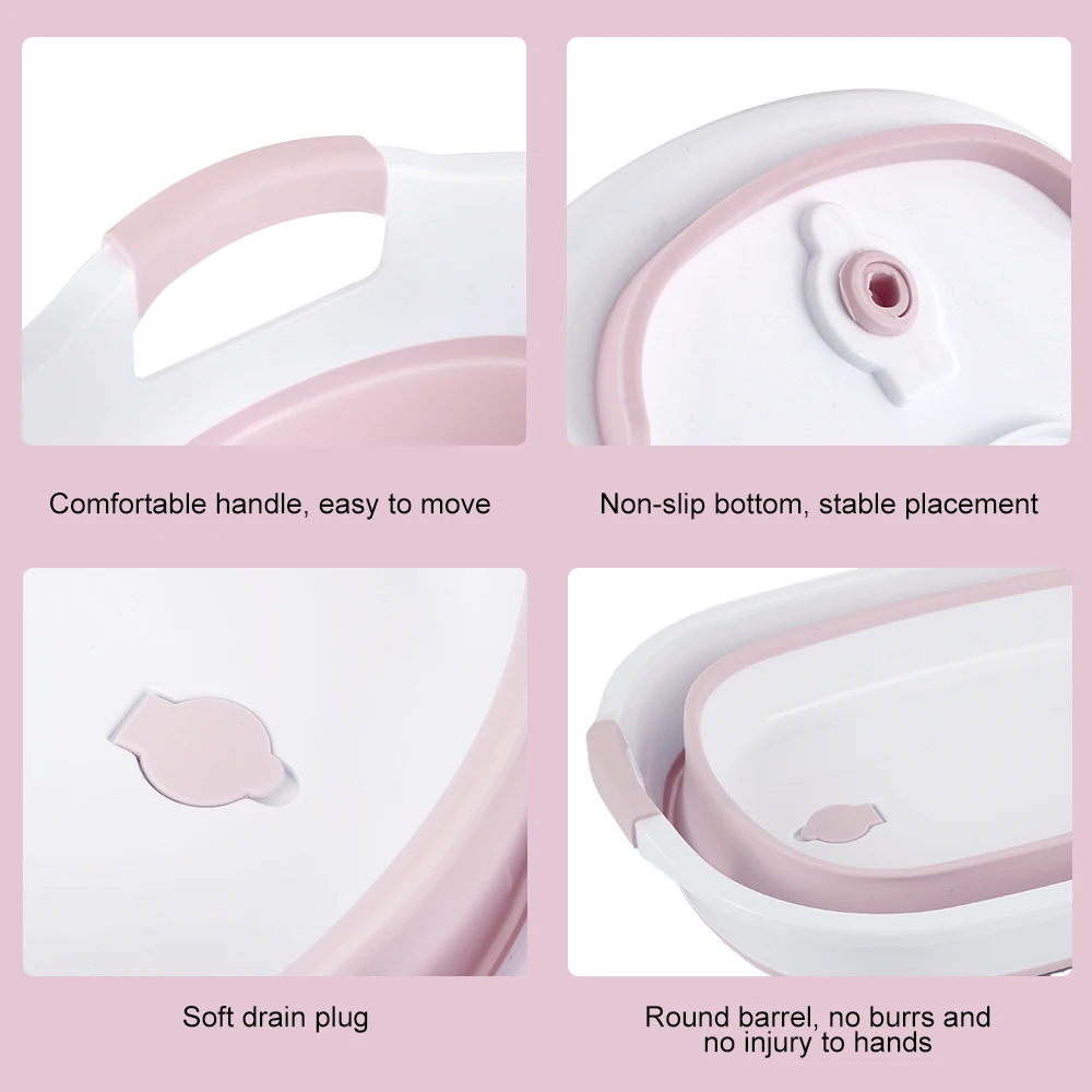 Folding Pet Bathtub Baby Wash Basin Portable Laundry Basket Multifunctional Storage Container Organizer Home Bathroom Accessorie