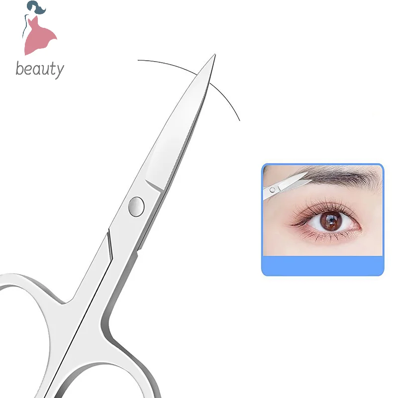 1Pcs Eyebrow Scissor Eyelash Trimmer Facial Hair Remover Stainless Steel Nail Cuticle Manicure Scissor Beauty Makeup Tool 3