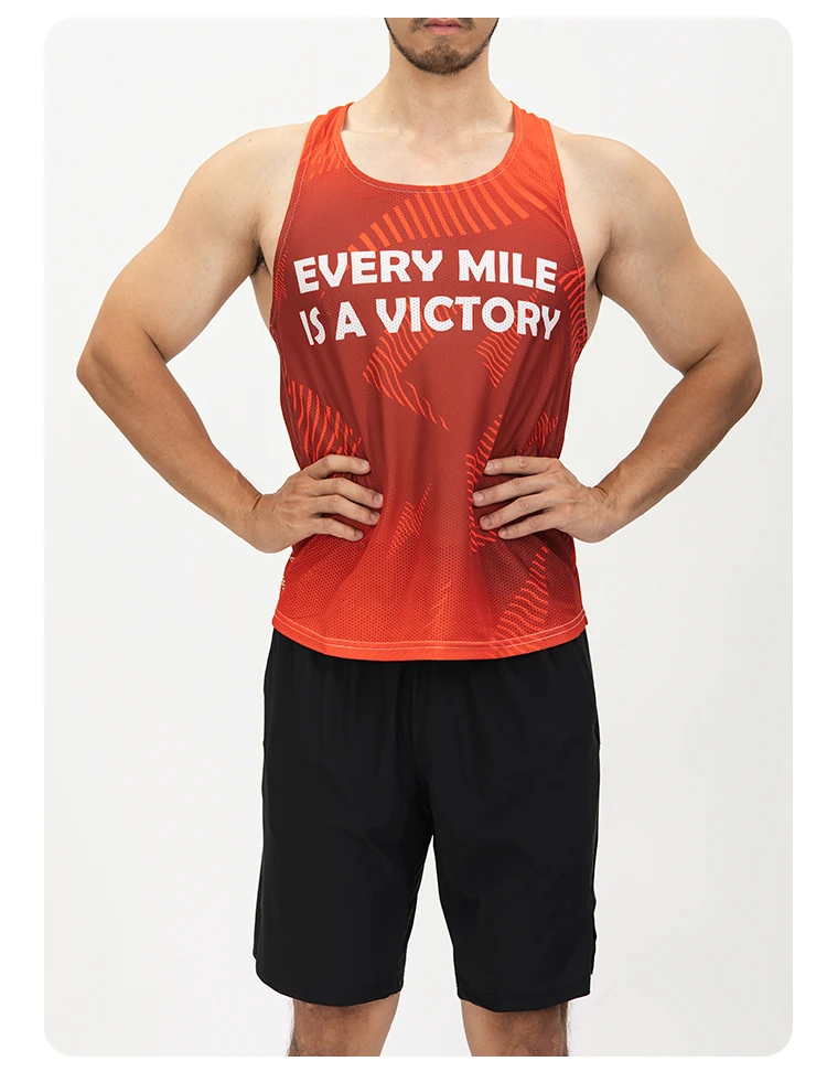Herren Marathon Tank Ultraleicht Laufweste Shirt Lose Dry Fit Workout Ärmelloses T-Shirt Outdoor Jogging Trainingskleidung – Detail 8