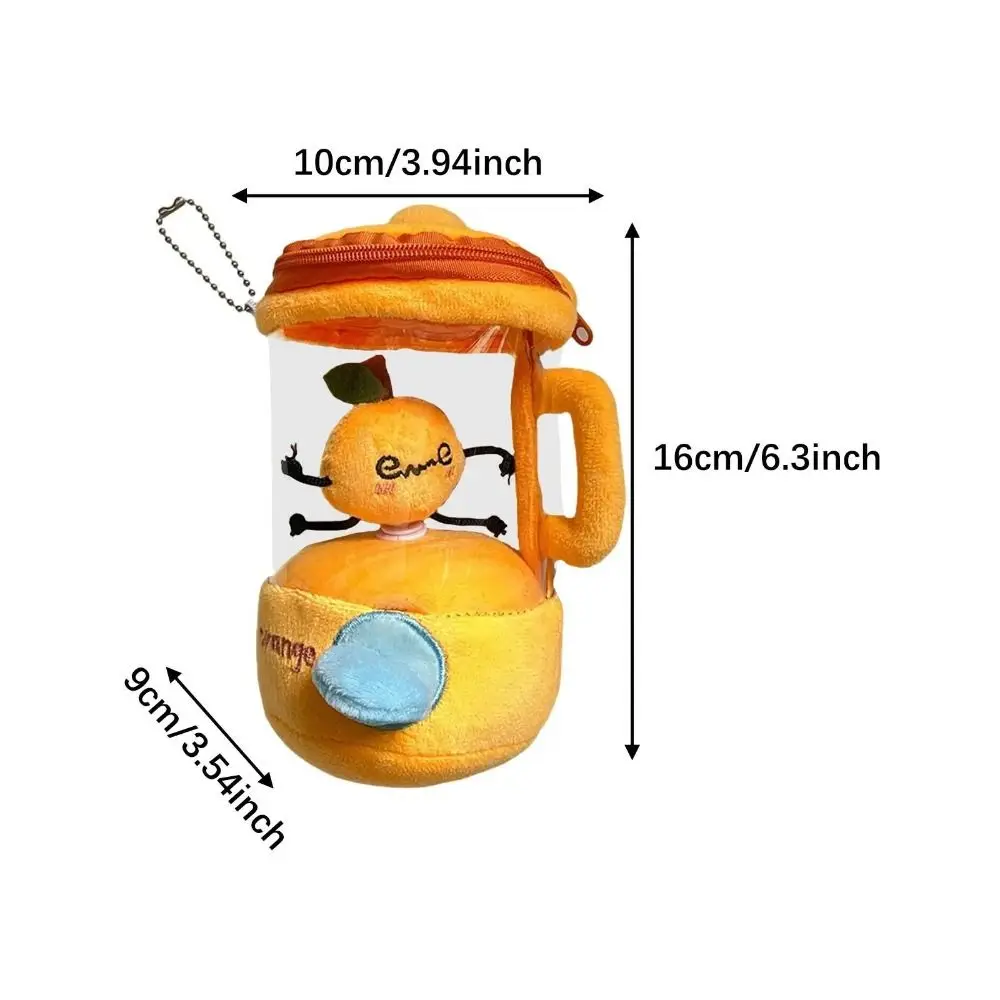 Draw Rope Rotate Plush Fruit Juicer Toy Watermelon/Orange/Banana Cartoon Stuffed Fruit Doll Soft 16cm Plush Juicer Doll