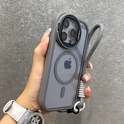 Premium Lanyard MagSafe Phone Case with Magnetic Holder & Bumper Cover - iPhone 12 Pro (GRAY)