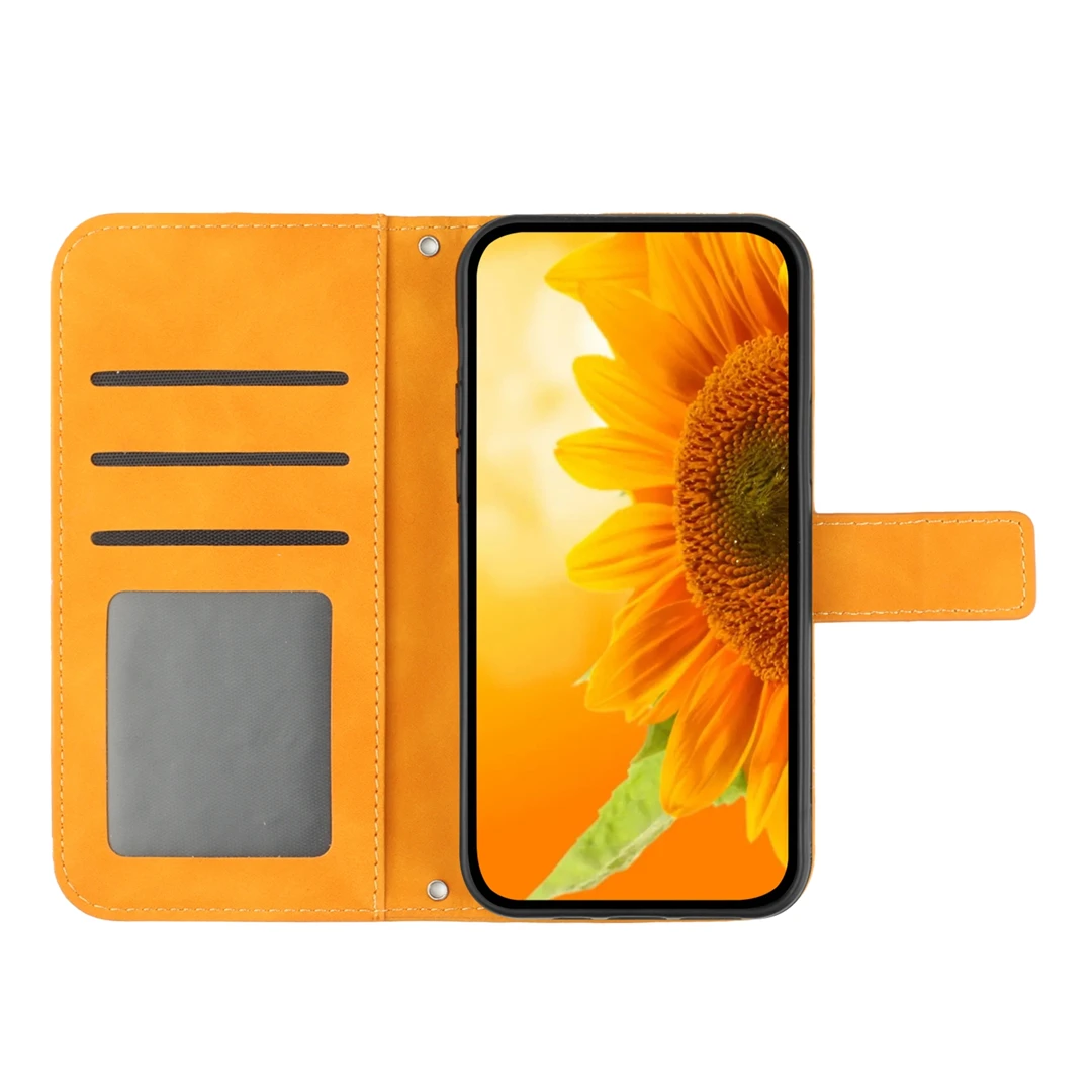전화 케이스 LG K42 K52 K62 K22 벨벳 2 프로 충격 방지 기하학 지갑 홀스터 해바라기 반짝이, 귀여운 플립 커버