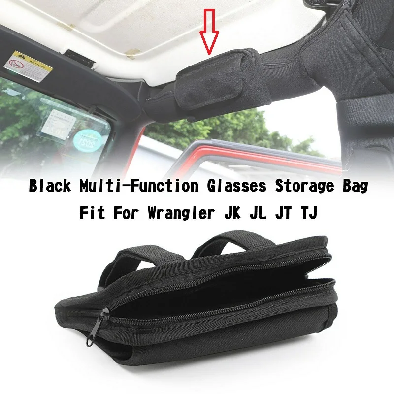 Fit For Jeep Wrangler TJ JK JL JT Roll Bar Grab Handle Sunglasses