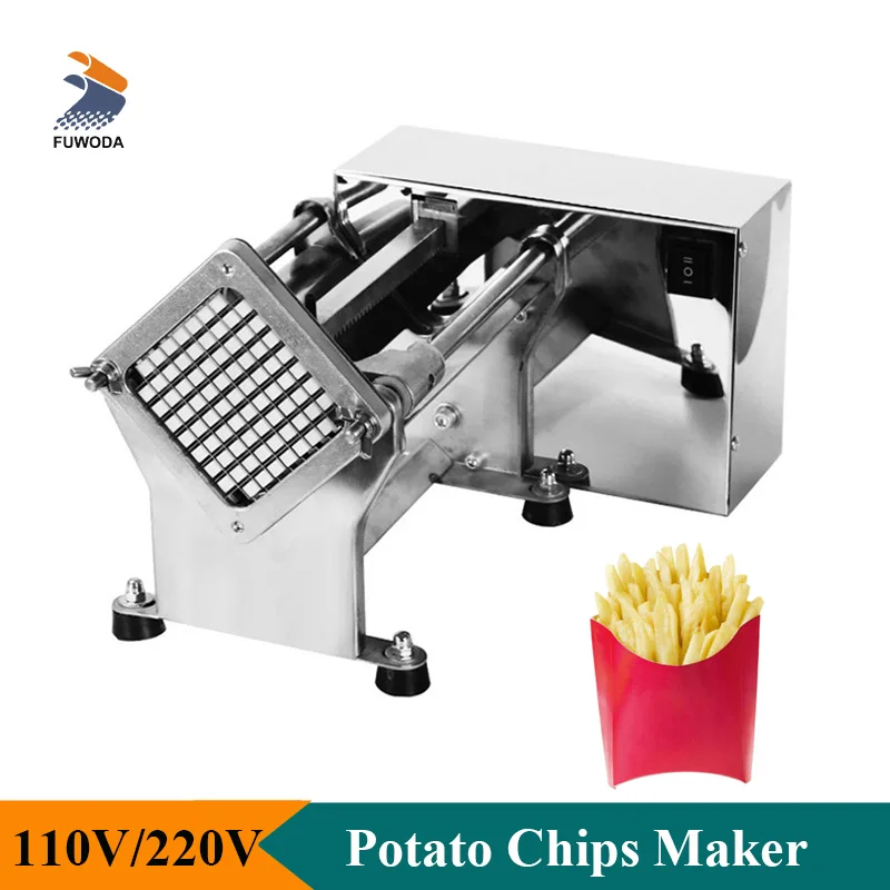 Commercial New Electric Potato Cutting Machine For French Fries Making Hard Sweet Potato Cucumber Cutter Stainless Steel Blade
