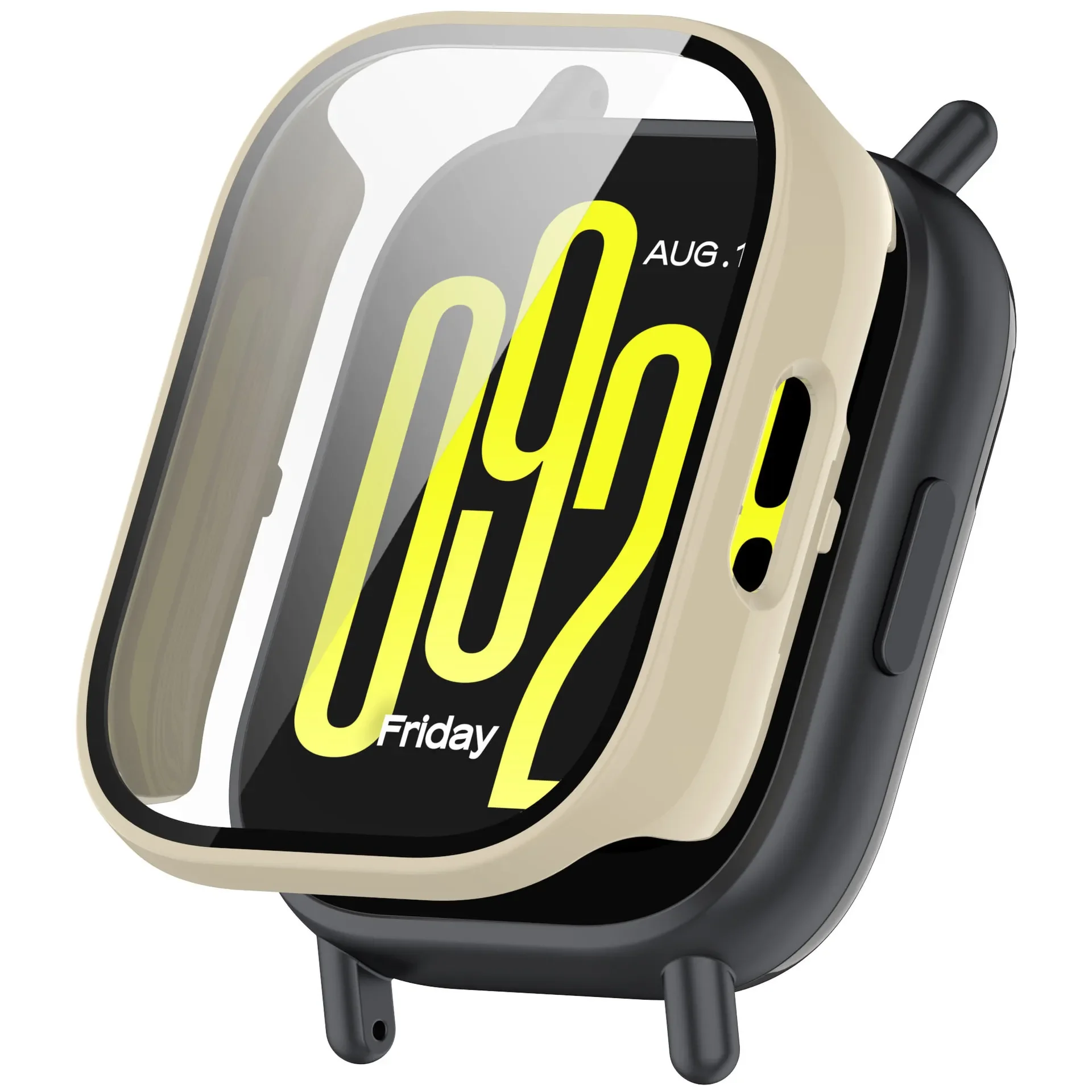 Durable Scratch-Proof Tempered Glass & PC Protective Watch Case Cover