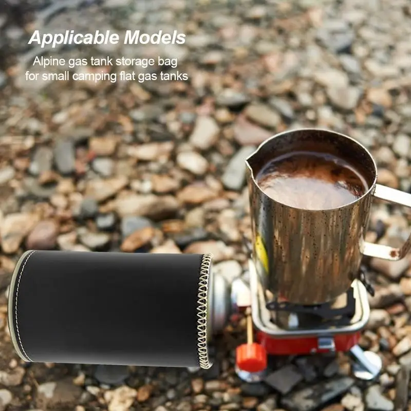 Gas Can Cover Camping Gas Tank Leather Case 450/230g Gas Canister Cover