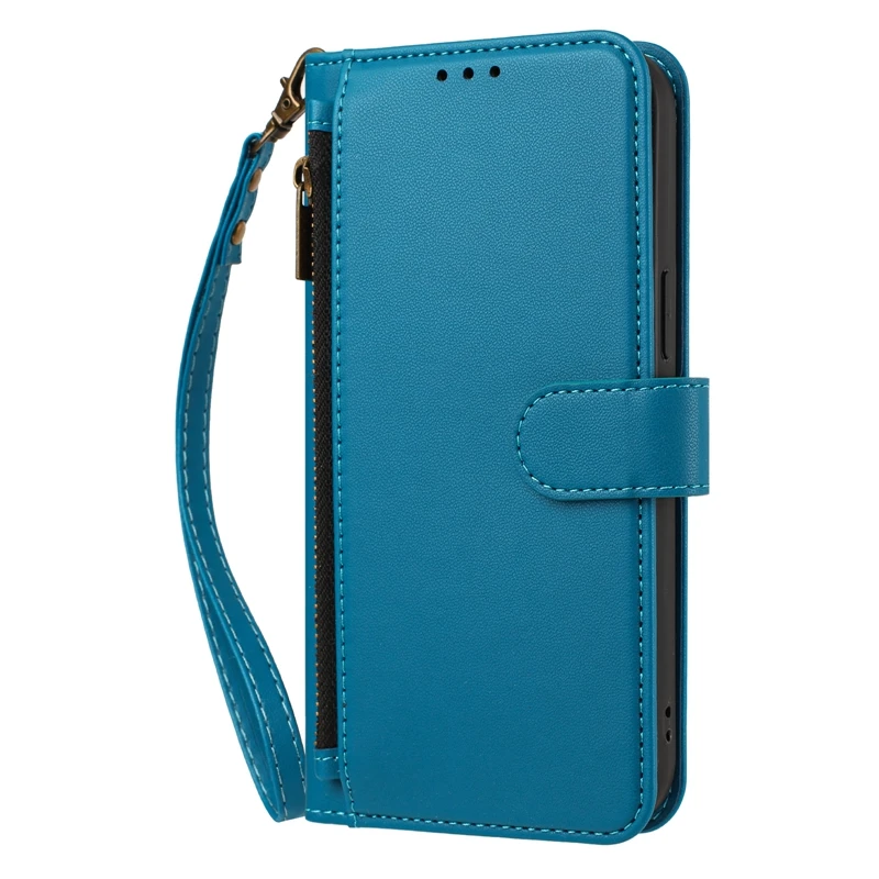 Premium Zipper Flip Wallet Case with Card Slots and Bag Compartments