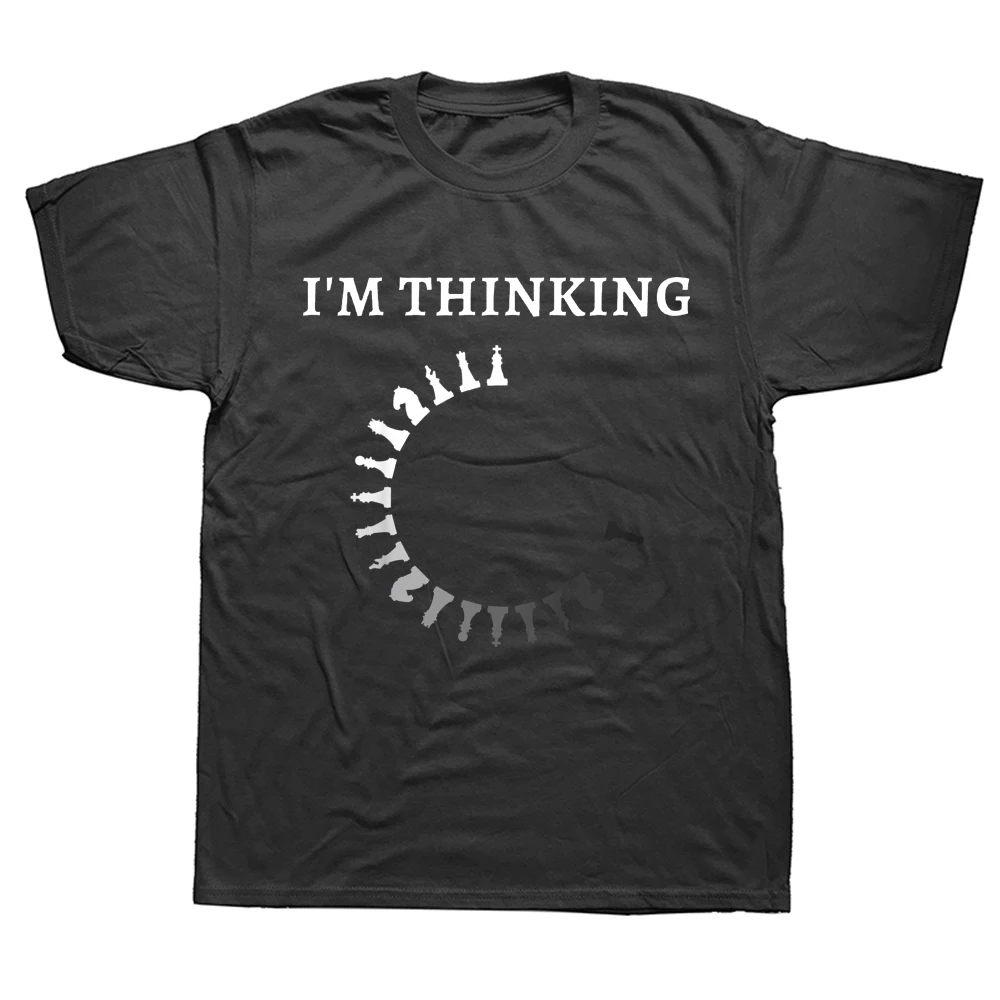 

I'm Thinking Funny Chess Christmas T Shirts Summer Graphic Cotton Streetwear Short Sleeve Birthday Gifts T-shirt Mens Clothing
