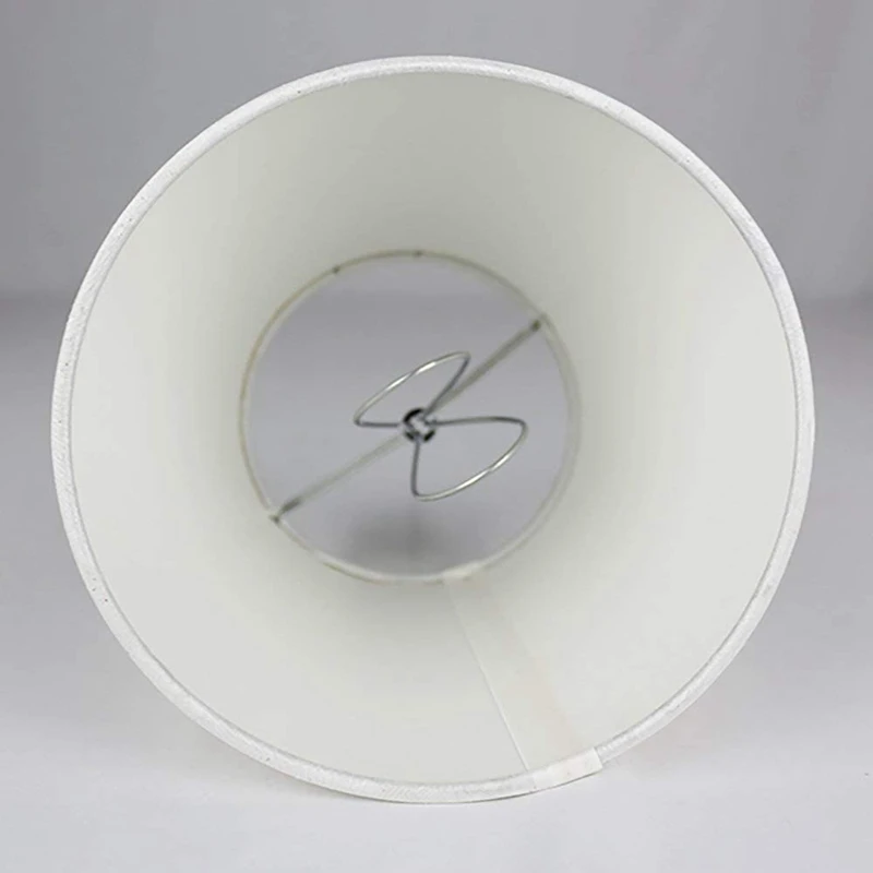 B62B-Set Of 6 White Fabric Cloth Clip On Chandelier Lamp Shades, Replacement For E14 Wall Lamp Chandelier Home Decoration
