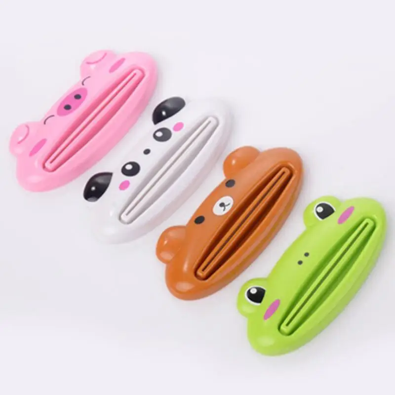 

Free shipping Home Commodity Bathroom Tube Toothpaste Dispenser Cute Animal multifunction toothpaste squeezer LX8731