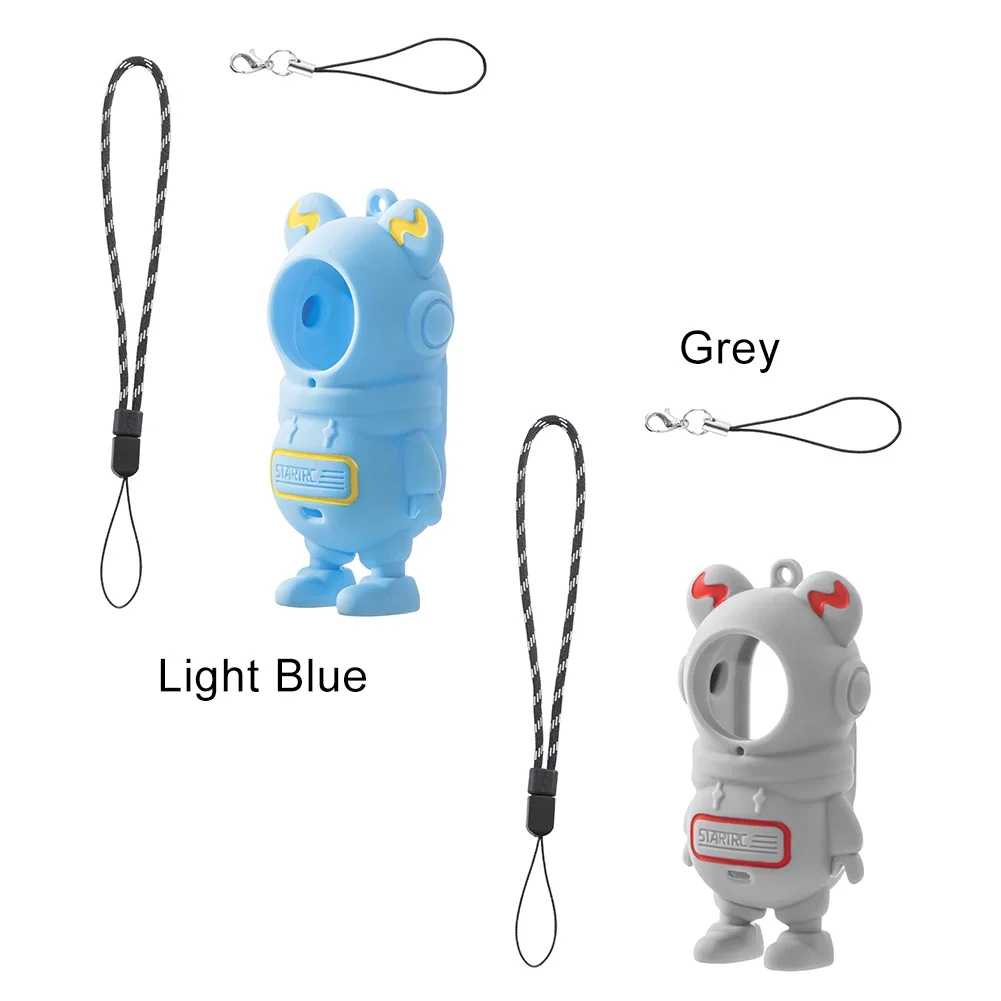 For Insta360 GO 3 Camera Silicone Case Spaceman Silicone Protective Cover Scratchproof Cartoon Silicone Case with Anti-Lost Rope