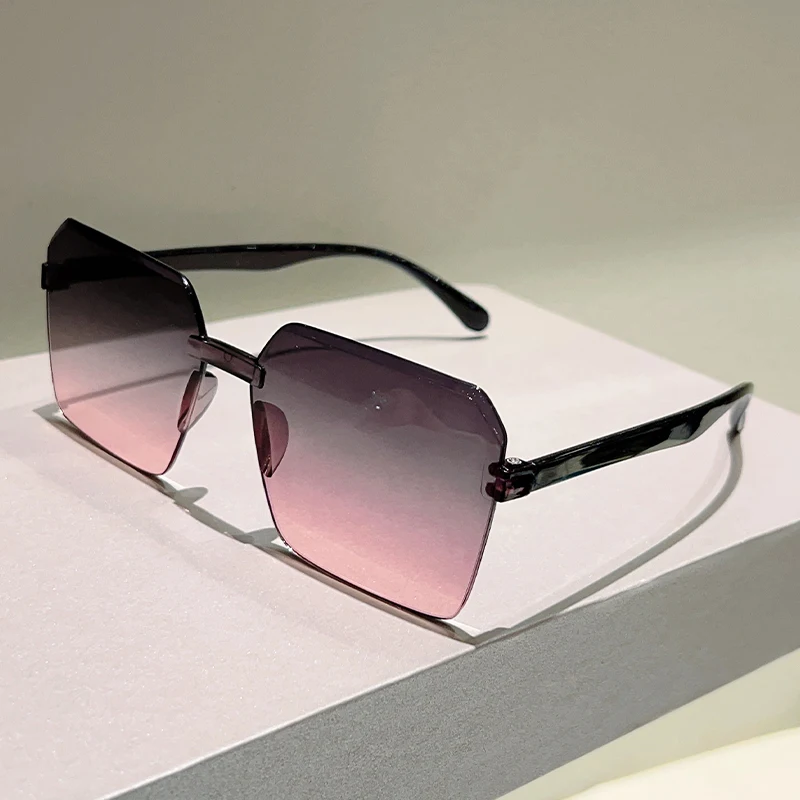 KAMMPT Quadratische Sonnenbrille für Herren, 2025, neue Mode, Vintage-Farbverlauf, Outdoor-Casual-Sonnenbrille, Damen, trendige, mehrfarbige Dekor-Sonnenbrille – Detail 8