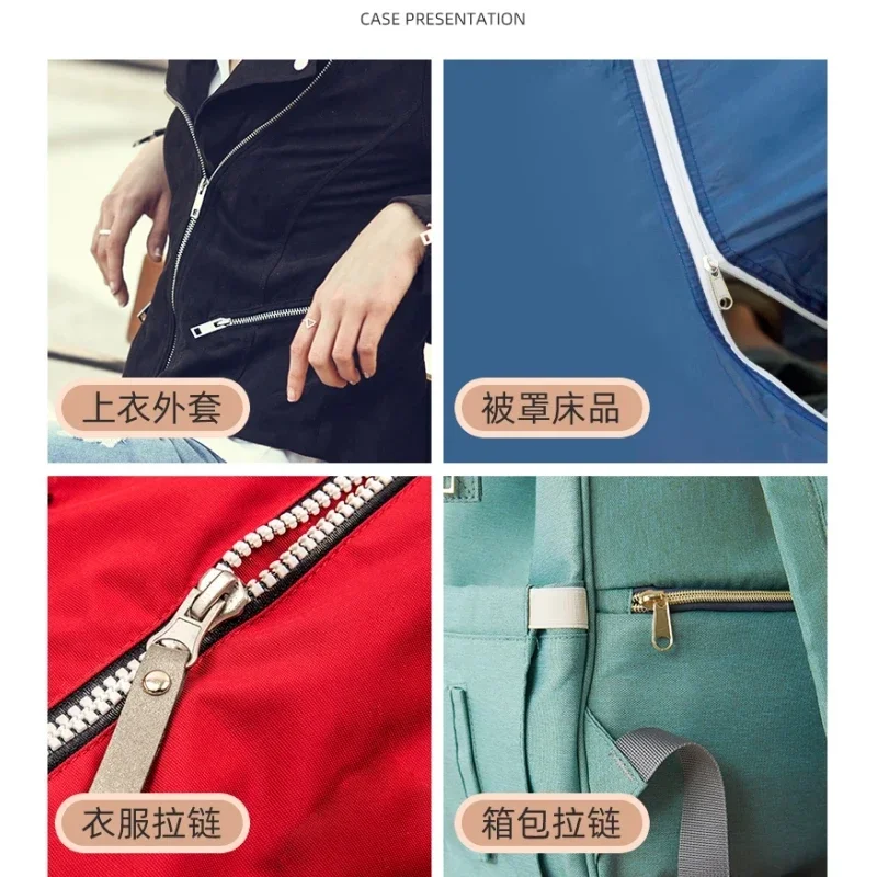 5 Pcs 3#/5#/8# Metal Zipper Sliders for Resin/Metal/Nylon Zippers Apparel Replacement Zipper Sliders DIY Sewing Supplies