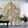 Exquisite Flower Pattern Shower Curtain | Waterproof & Machine Washable, Ideal for Home, Hotel, and Room Decor, One-Piece 5