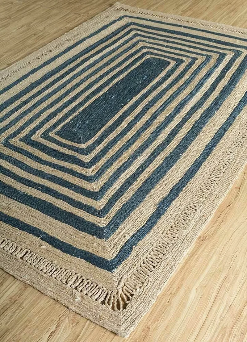 

Rug 100% Natural Jute Striped Hand Tufted Area Rugs Jute Woven Home Decor Carpet 5x8ft