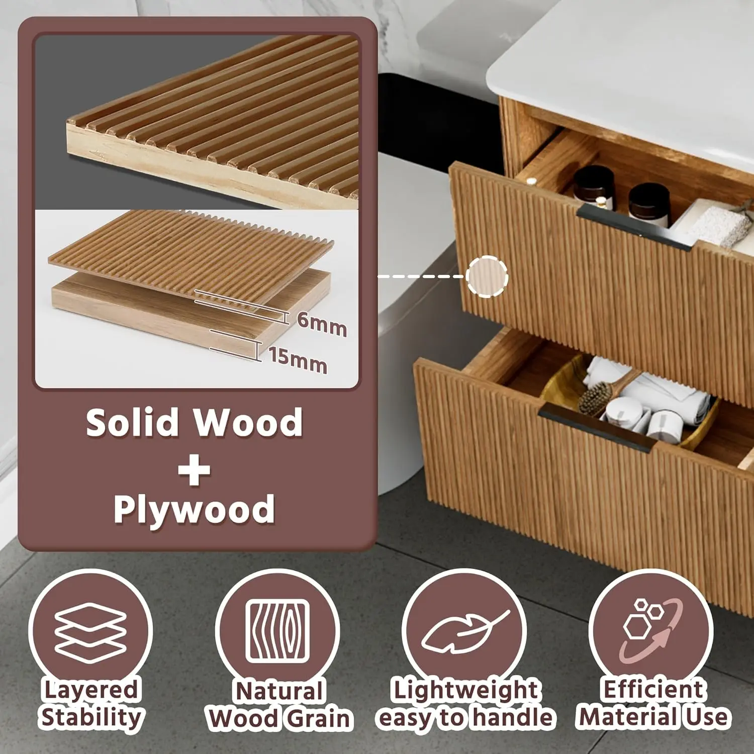 24" Floating Vanity Sink 4