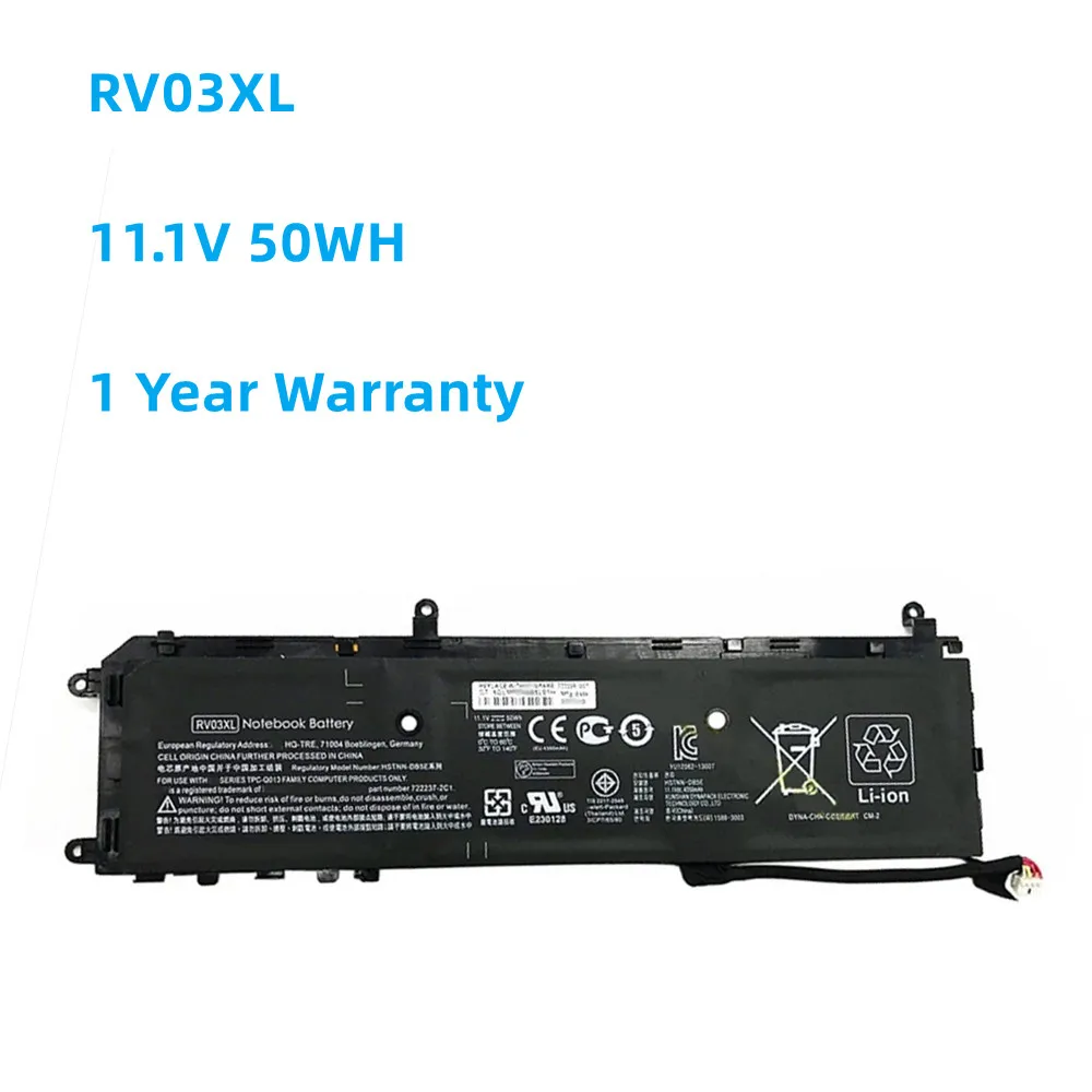 

New Laptop Battery RV03XL 11.1V 50Wh For HP ENVY Rove AIO 20-K014US HSTNN-DB5E 722237-2C1 722298-001