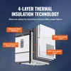 Ice Maker Countertop, 37lbs in 24 Hrs, Manual & Auto Refill Nugget Ice Maker Self Cleaning Pebble Ice Maker for Home Office 5