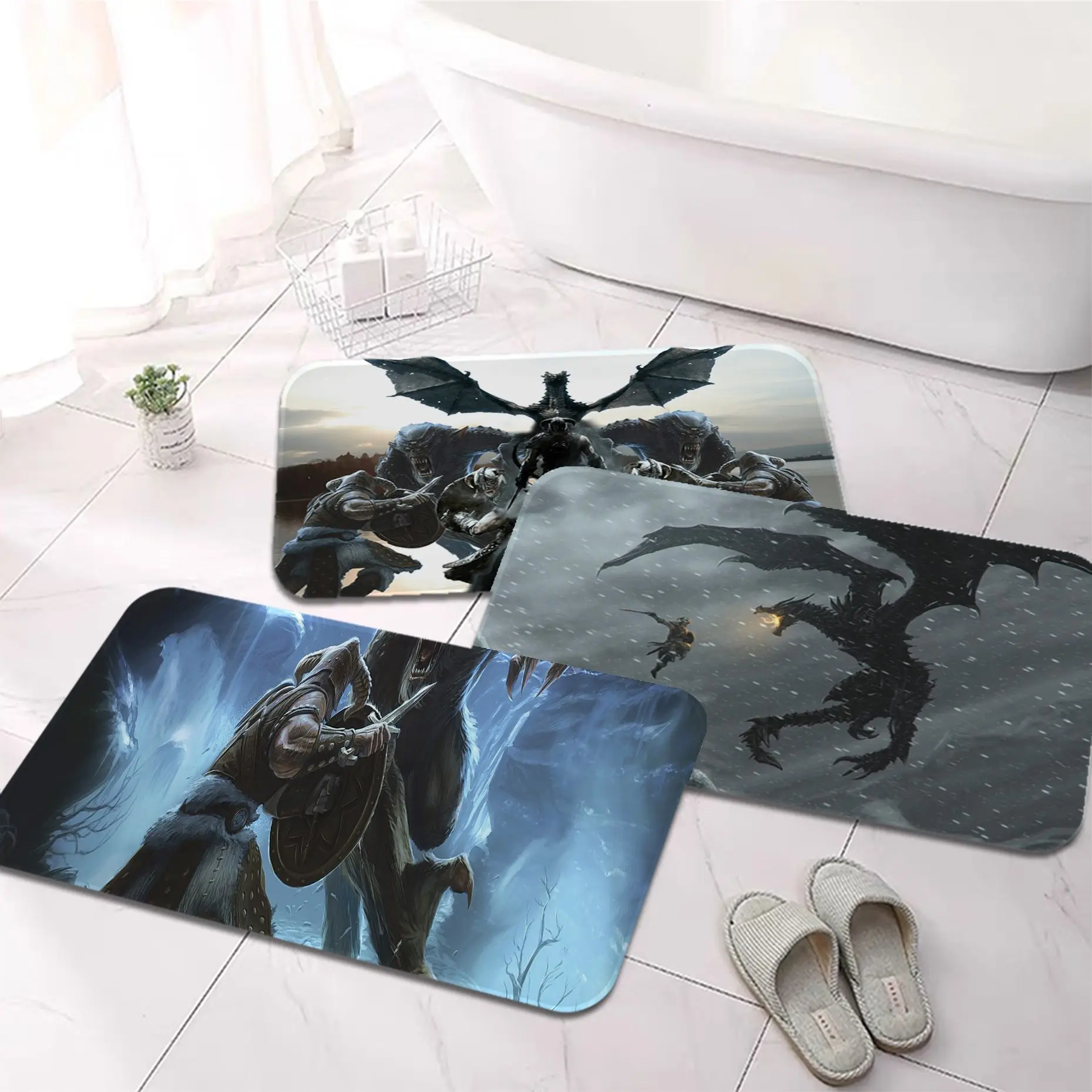 

Skyrim Room Mats Washable Non-Slip Living Room Sofa Chairs Area Mat Kitchen Welcome Rug