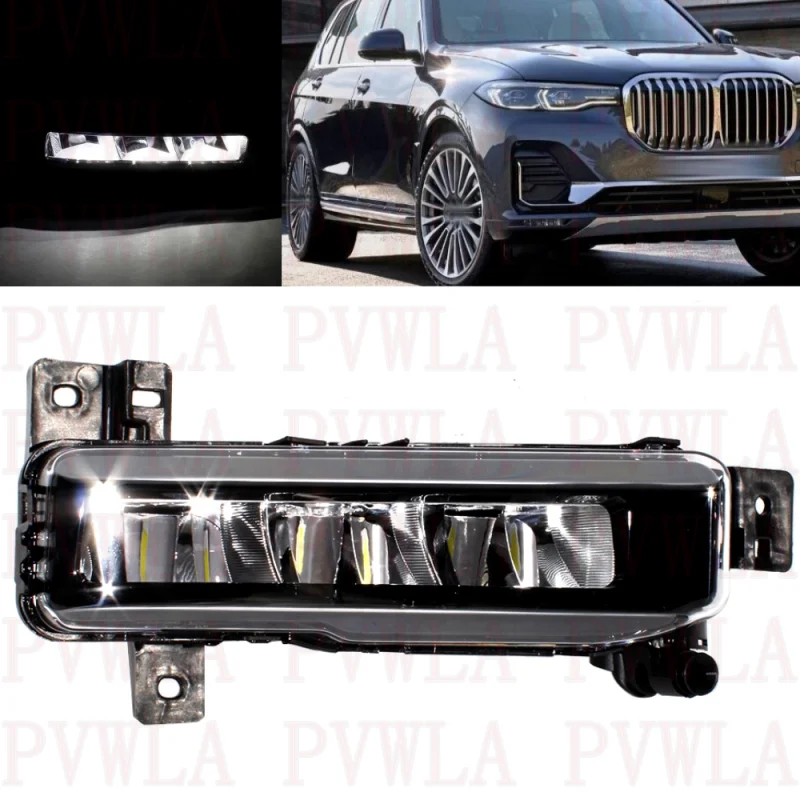 

Right Side Front Bumper LED DRL Daytime Running Lights Fog Lights Lamp 63177471082 For BMW G07 F45 F46 2019 2020 2021