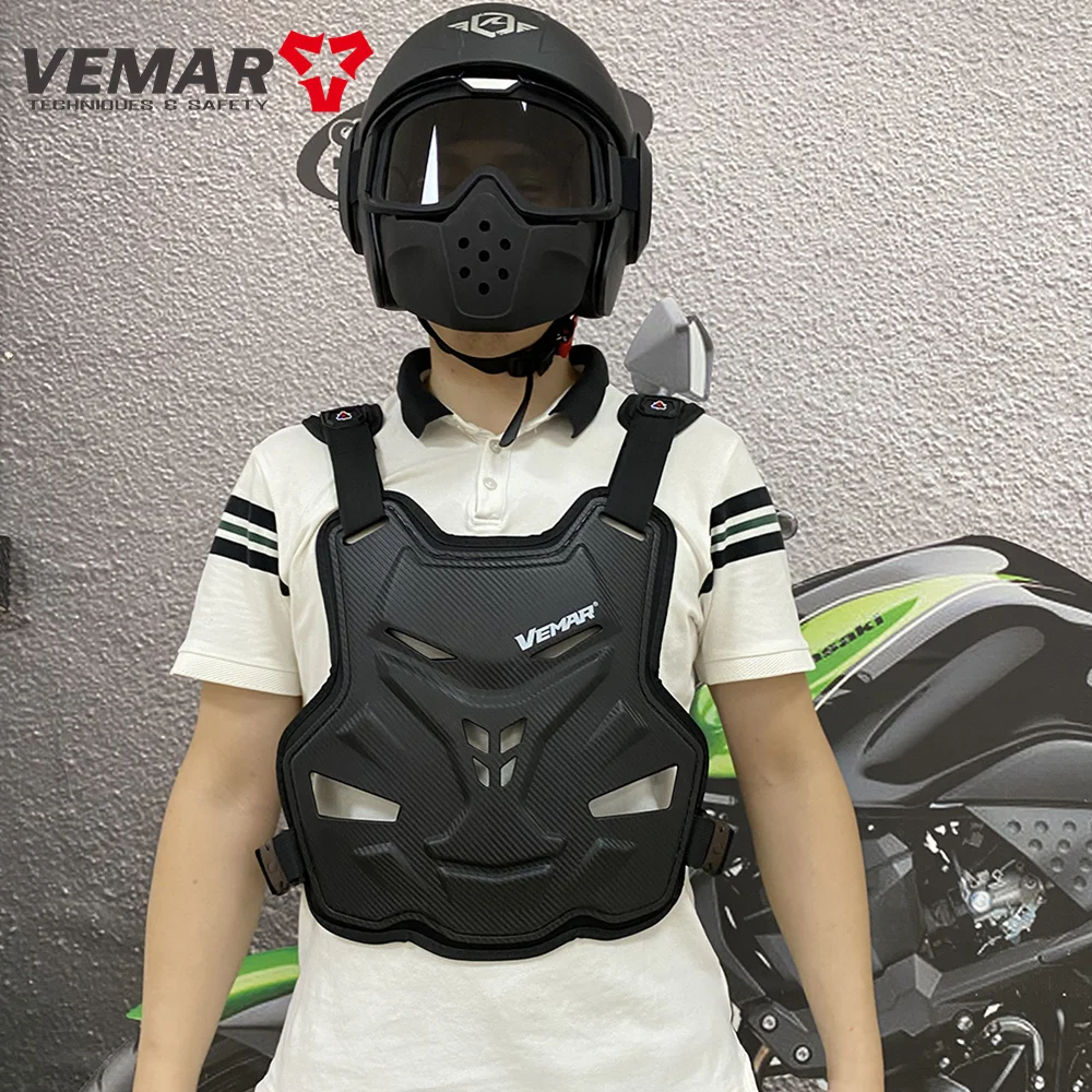 Vemar New Motorcycle Jacket Racing Armor Chest Back Protector Moto Body Armor Vest Adult Motocross Cycling Elbow & Knee Pads
