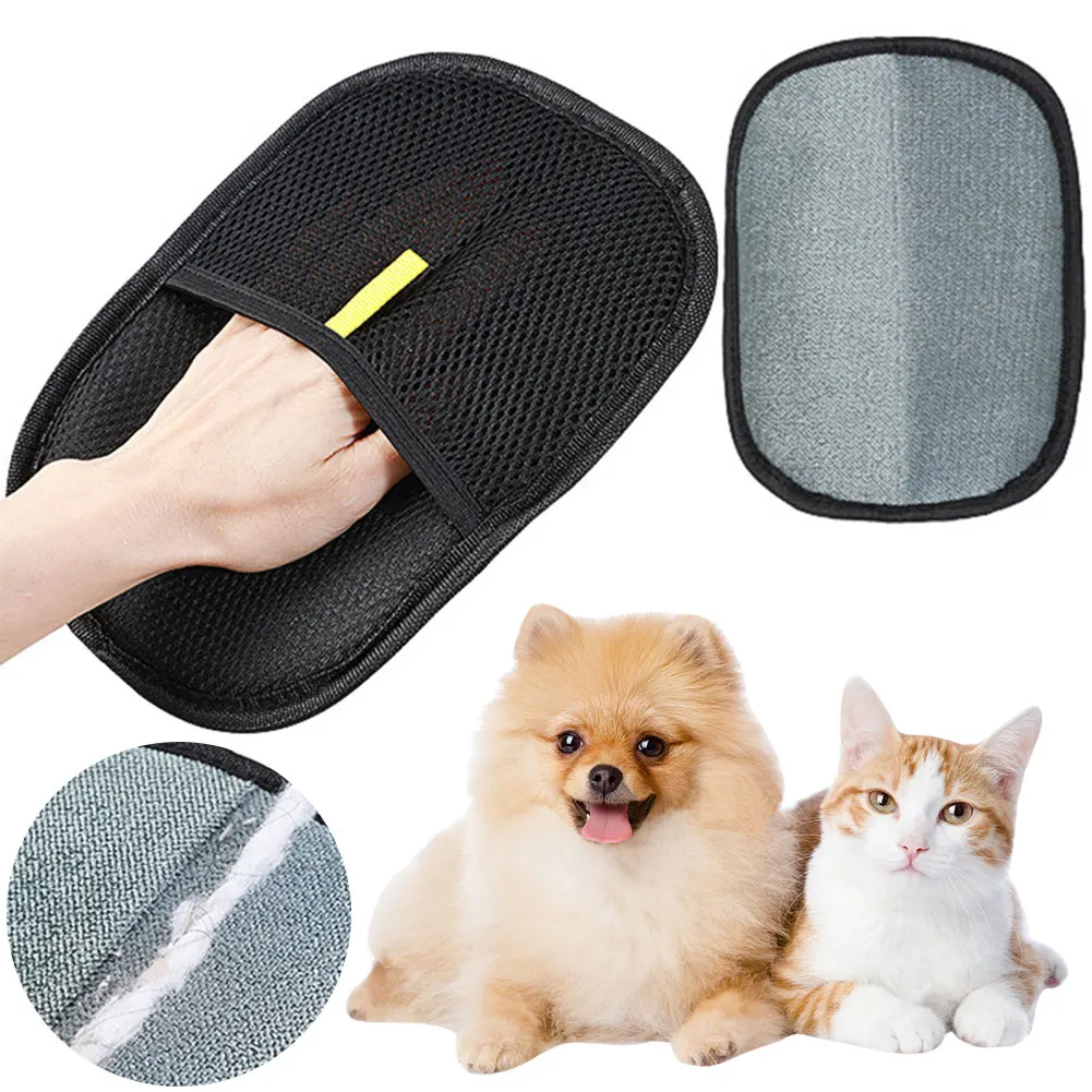 Pet Deshedding Grooming Gloves 4