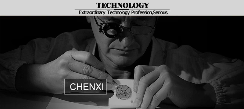 CHENXI Men's Luminous Waterproof Multi-function Watch Stainless Steel Strap Chronograph Calendar Casual Daily Wristwatch