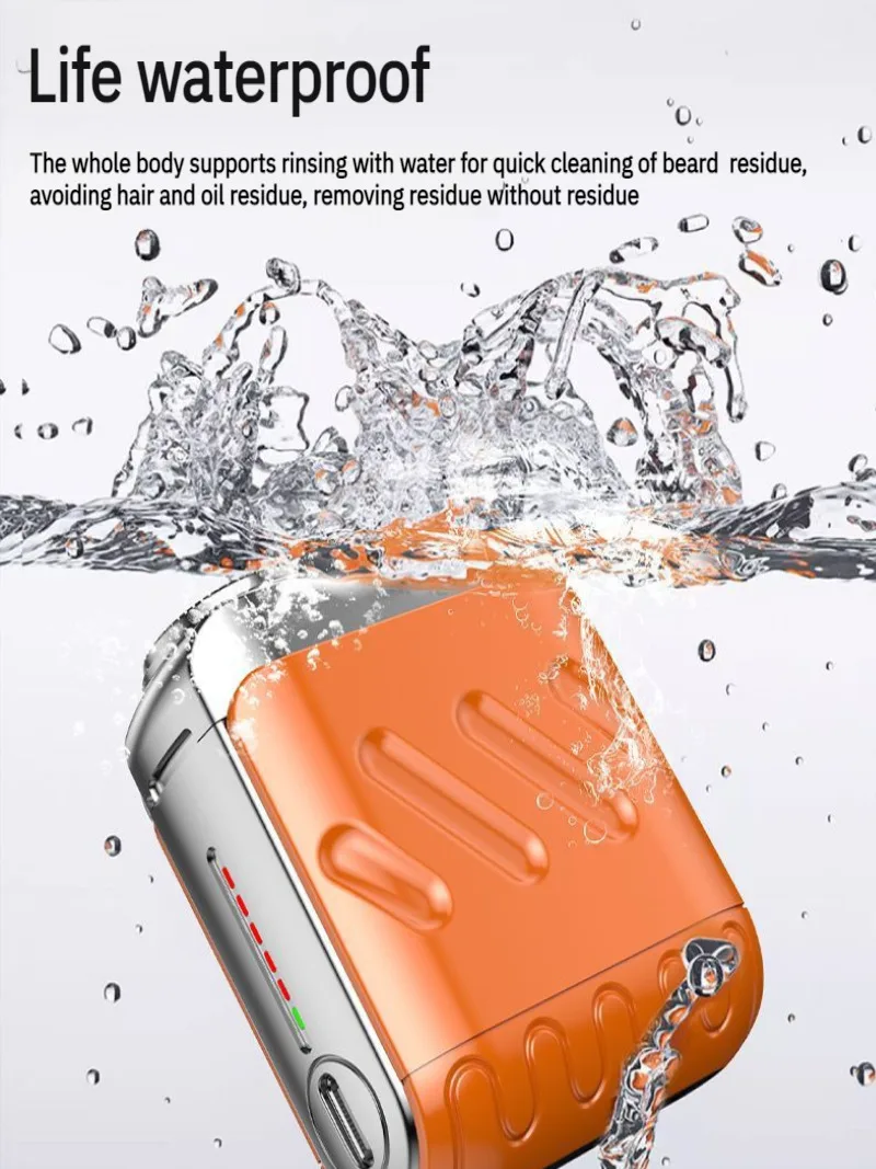 Men's Dual Head Magnetic Suction Electric Shaver USB Charging Waterproof Portable Mini electric shaver electric razor cordless shaver