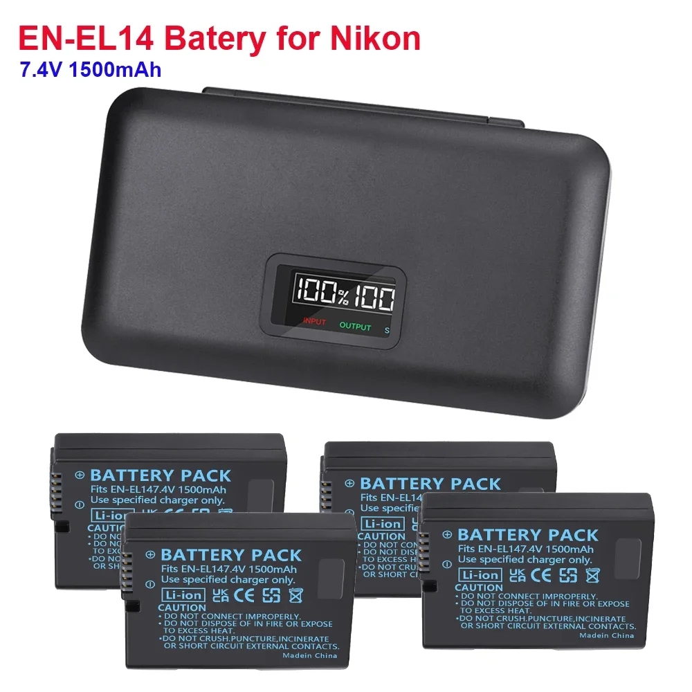 DSTE EN-EL14 Replacement Battery (2 Pack) for Nikon D3100 D3200 D3400 D3500 D5100 D5200 D5300 Coolpix P7000 P7100 P7700 DSTE EN-EL14 Replacement Battery (2 Pack) for Nikon D3100 D3200 D3400 D3500 D5100 D5200 D5300 Coolpix P7000 P7100 P7700