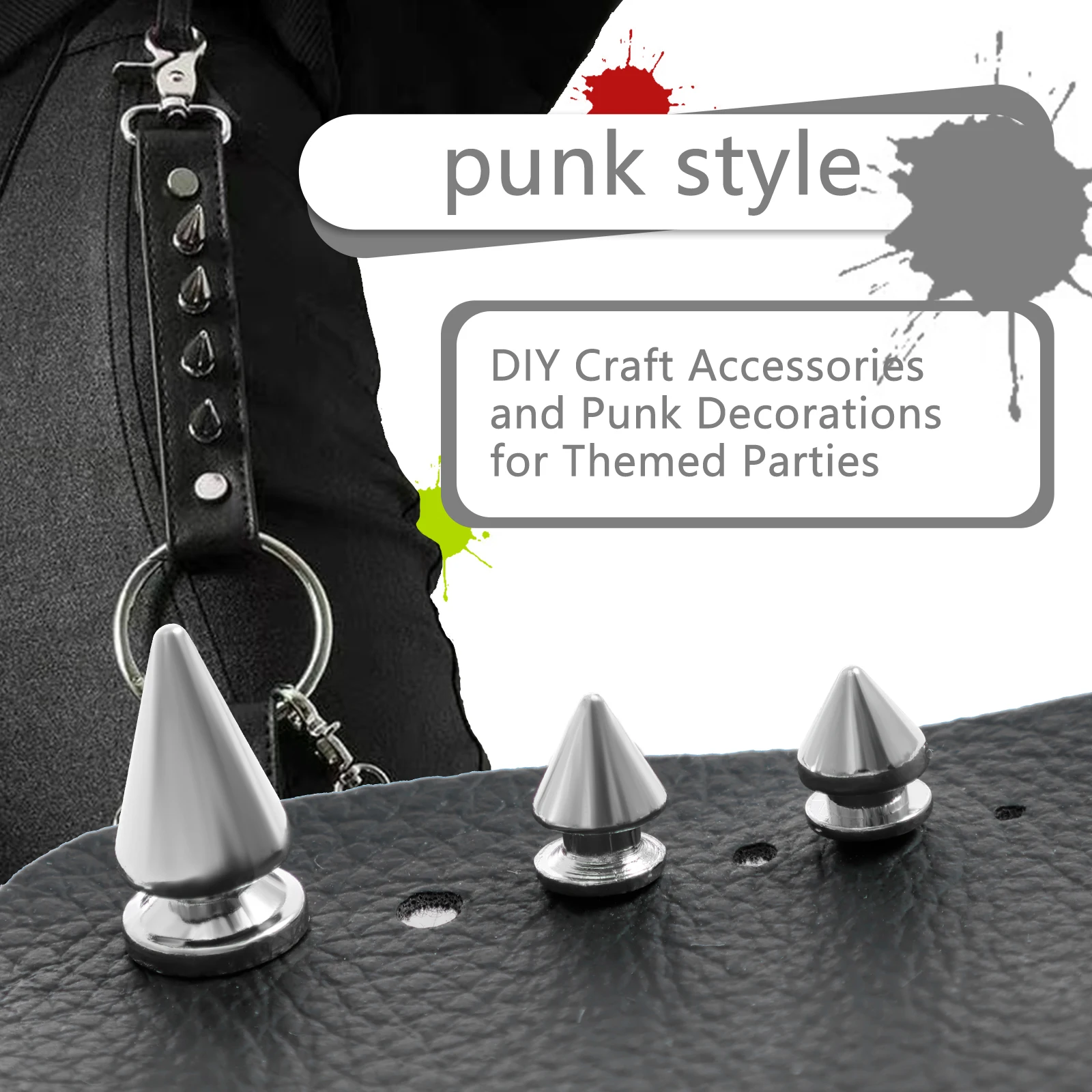359Pcs Punk Rivet Clothing Studs Cone Spikes Kit Tree Spike Assortment Kit DIY Punk style Clothes Jacket Shoes Bag Collar metal rivets metal studs