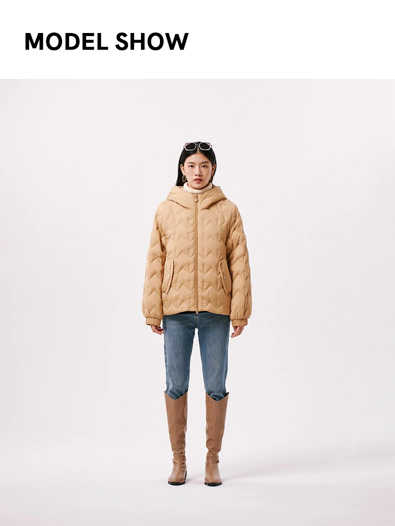 Chericom Korean Fashion Hooded Women's Autumn Winter Down Jacket Light Plaid Casual Versatile Solid Color Puffer Coats 299059