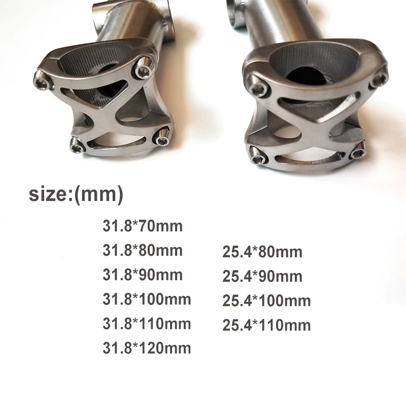 Description Picture 4 of itemTitanium Bicycle Stem MTB Bike Stem Mountain Road handlebar Bike Stem 31.8mm 25.4mm