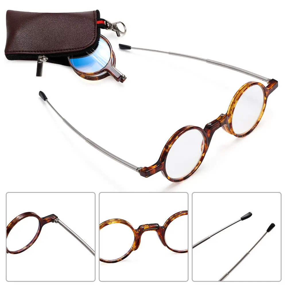 Leicht zu tragende Presbyopie-Brille für Damen und Herren, faltbar, mit Schlüsselanhänger-Etui, Mini-Lesebrille – Detail 9