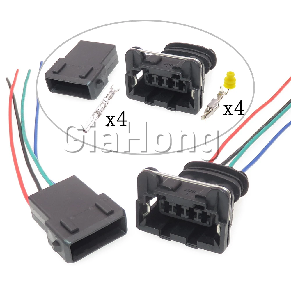 

1 Set 4 Ways Starter Parts 282192-1 282764-1 Car Headlight Cable Harness Sockets Automobile Ignition Amplifier Sealed Connector