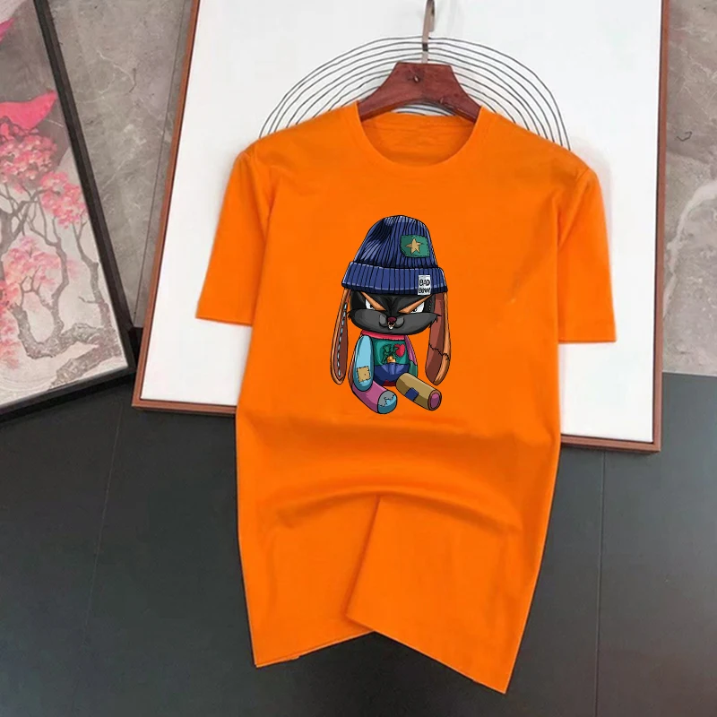 

2023 Summer Men's T Shirt Korean Harajuku Fashion Graphic TShirts Men 100%Cotton Woman Clothing Cartoon Short Sleeve Tops Tee
