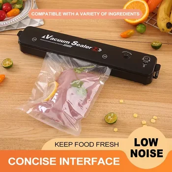 TINTON LIFE 220V/110V Vacuum Sealer Packaging Machine with Free 10pcs Vacuum Bags Household Black Food Vacuum Sealer 1