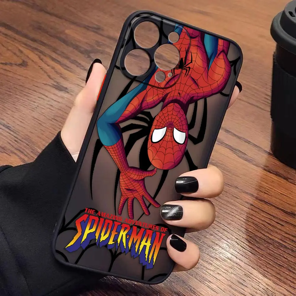 Funda para iPhone Apple 14 13 11 12 MINI Pro XS Max XR X 7 8 SE 2022 2020 6 6S Plus Funda Capa Shell COOL Marvel'S Spider-Man