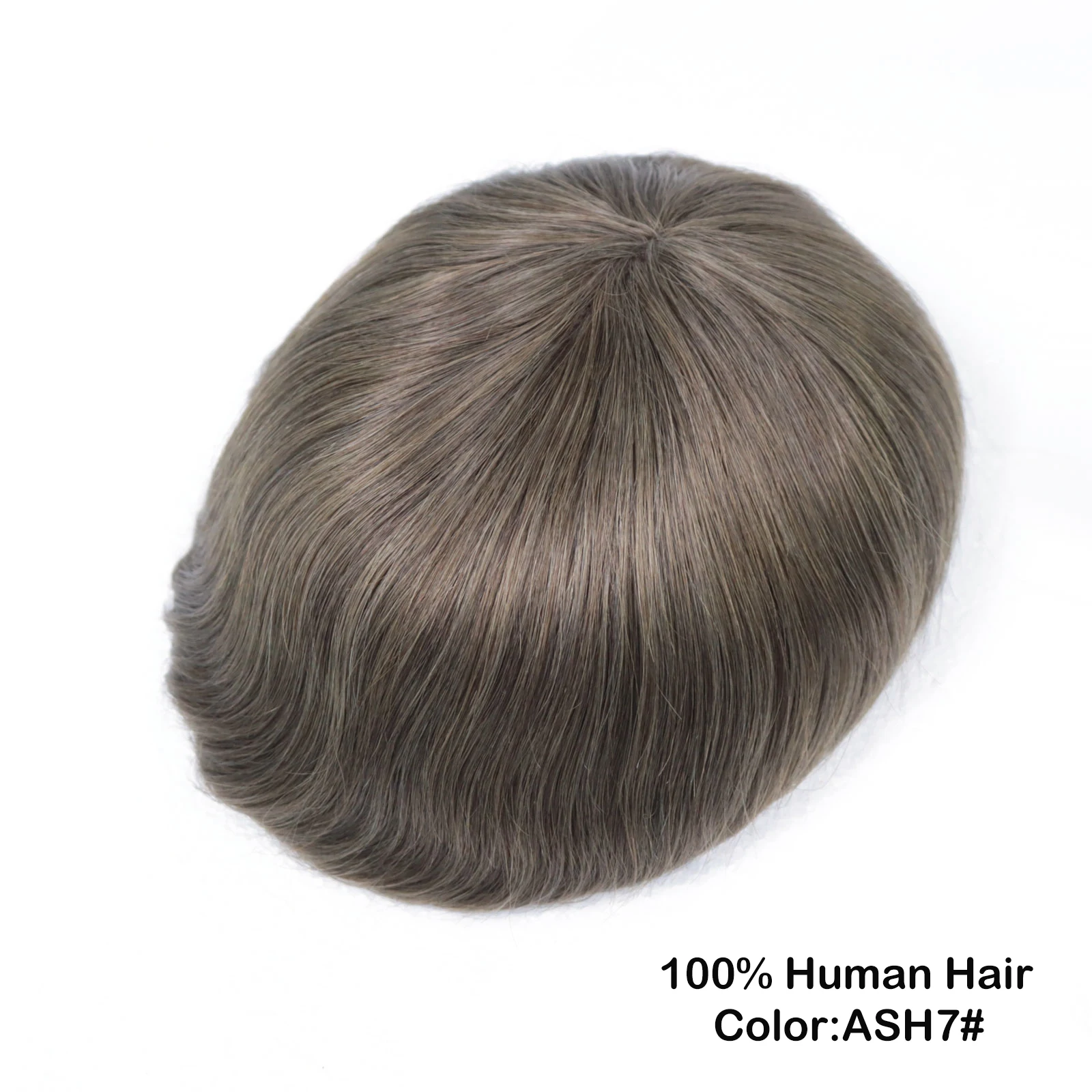 Ash Blonde Mens Toupee Hair System For Men Hair Wig Small Scallop Front Male Topper Brown Hairpiece PU Mono 8x10 human hair toupee