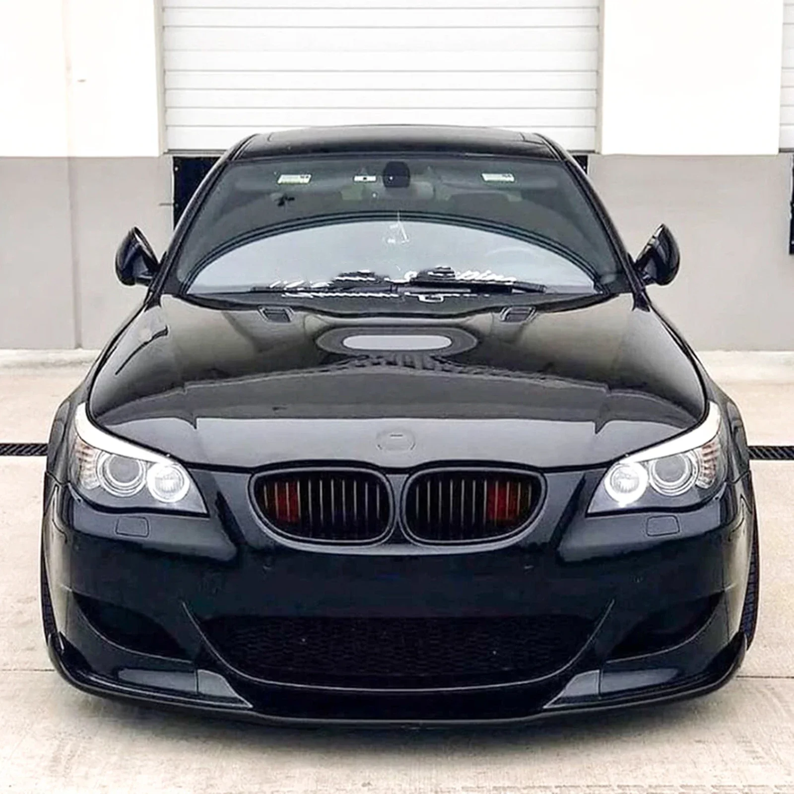 For BMW 5 Series E60 E61 M5 2005-2010 Front Bumper Spoiler Lip Carbon Look Car Lower Splitter Body Kit Tuning Blade Accessories