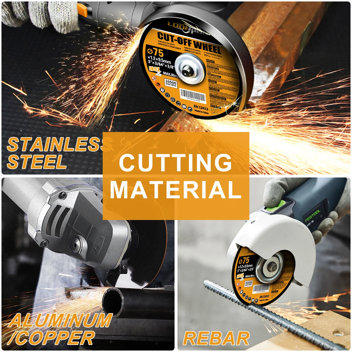 Cutting Disc Cutting Blade 75mm Cut Off Wheel Metal Resin Fiber for Angle Grinder Rotary Tool 5-50Pcs