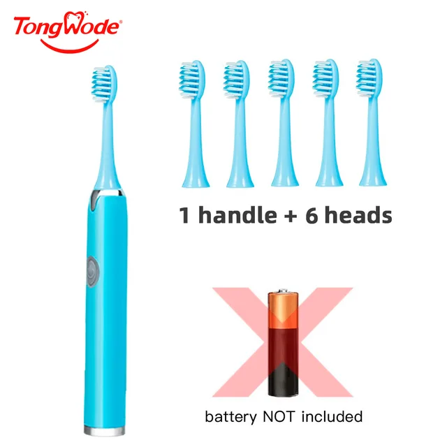 Tongwode Sonic Electric Toothbrush IPX7 Waterproof Adult Couple Home Use Soft Bristle Replaceable With 6 Tooth Brush Heads 1