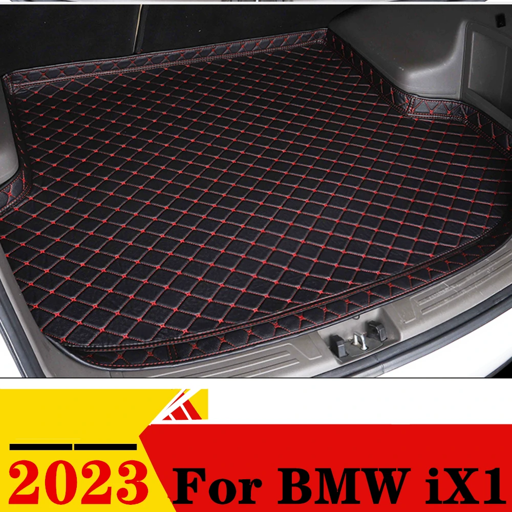

Коврик для багажника BMW IX1 2023 XPE, Кожаный Автомобильный задний багажник, коврик для багажа, задний коврик для груза, ковер, защитные крышки, детали