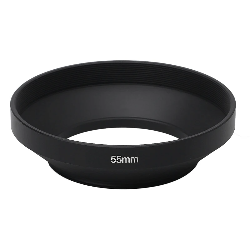Durable Metal Wide Angle Lens Hood for DSLR Camera Protection